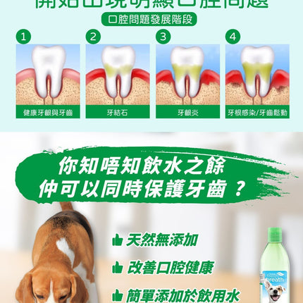 Tropiclean 天然清新口氣潔齒水 473ml  (原味) TC1015