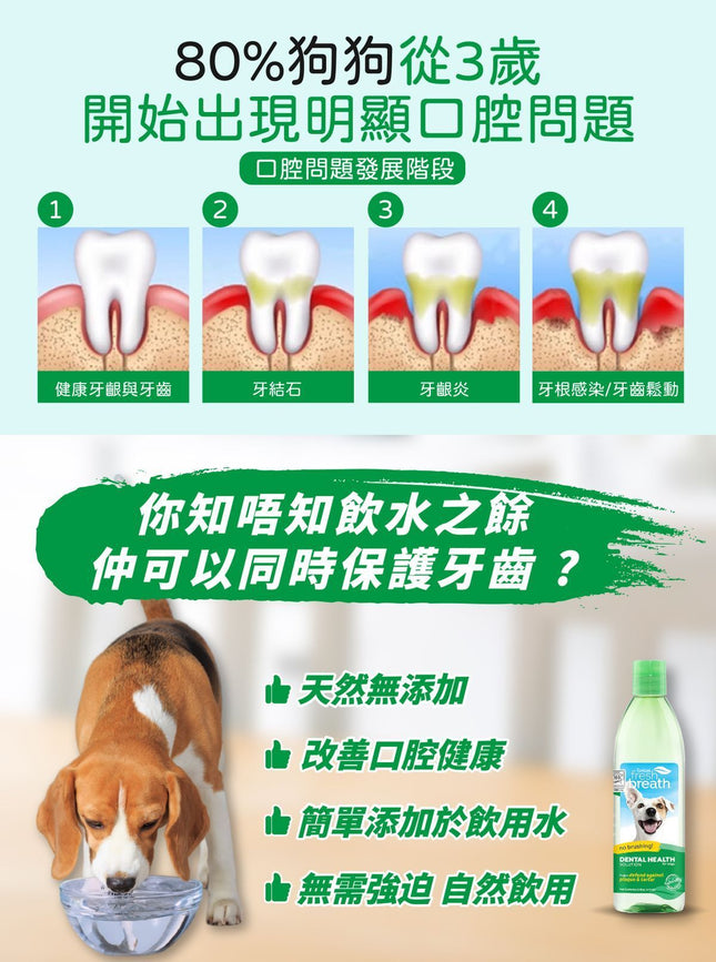 Tropiclean 天然清新口氣潔齒水 473ml  (原味) TC1015