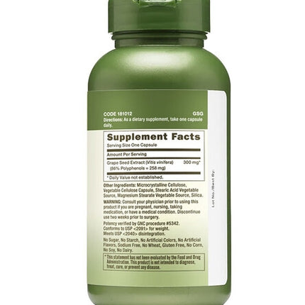 GNC - 濃縮葡萄籽精華38700mg 100粒