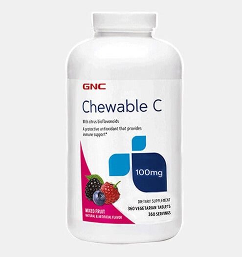 GNC - 果汁味維他命C100mg 360粒咀嚼粒