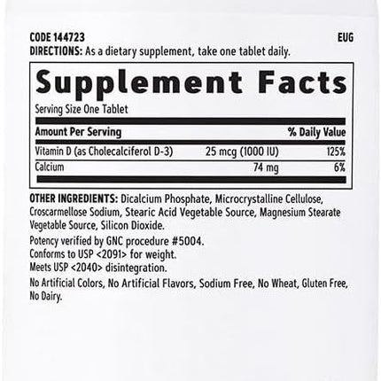 GNC - 維他命D-3 1000IU 180粒