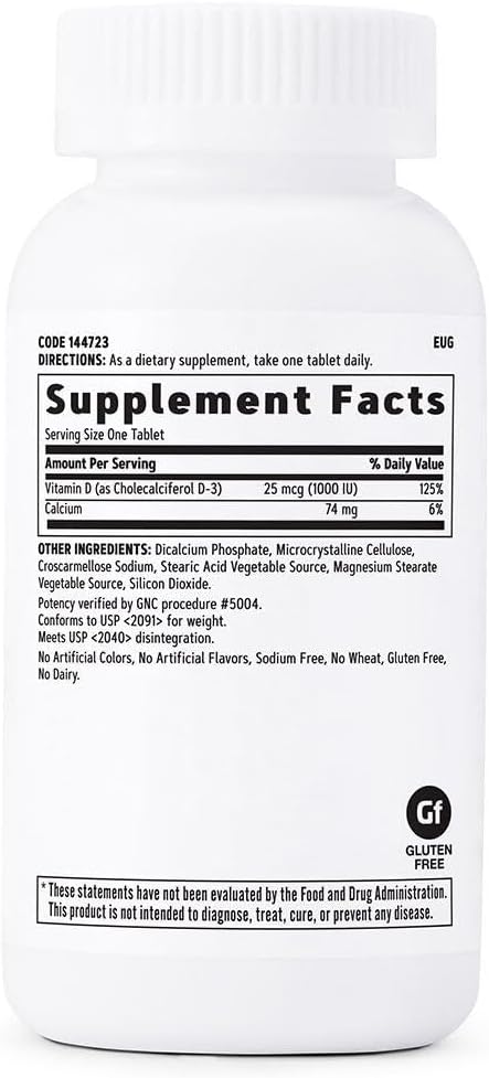 GNC - 維他命D-3 1000IU 180粒