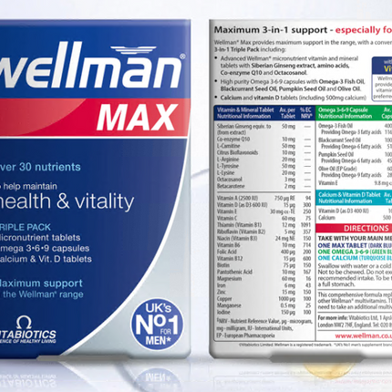 VITABIOTICS - 英國 男性超強綜合保健 (精力 體力 免疫三合一) 84粒 (平行進口)