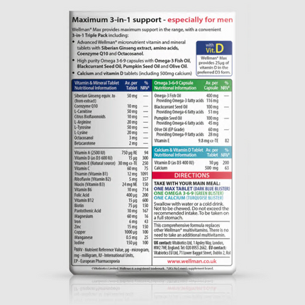 VITABIOTICS - 英國 男性超強綜合保健 (精力 體力 免疫三合一) 84粒 (平行進口)